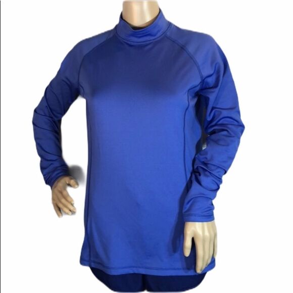 Reebok Mock Turtleneck Long Sleeve Workout Top L - Picture 1 of 8